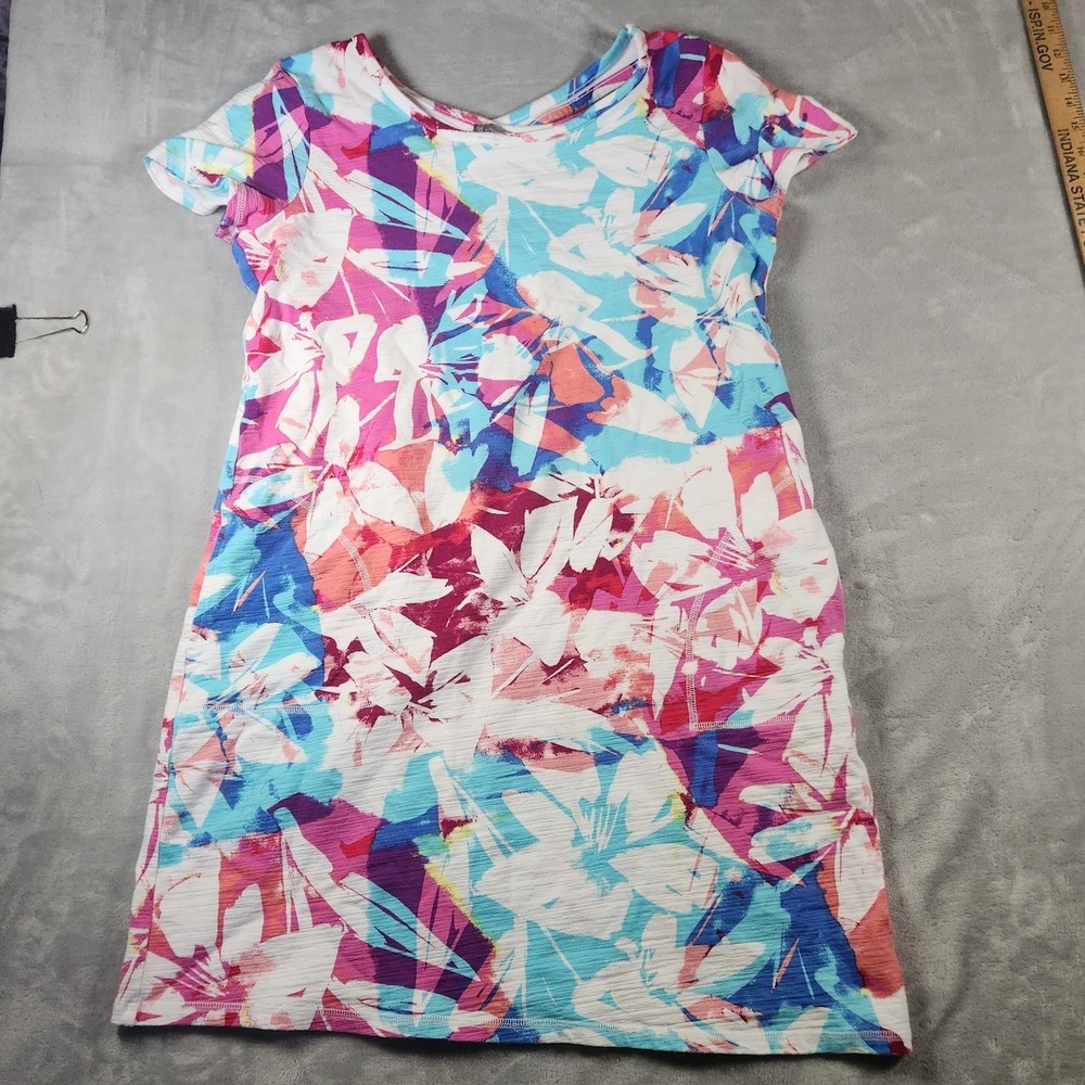 T By‎ Talbots Cozy Crush Cross Back Dress - Floral Watercolor Size Large Petite